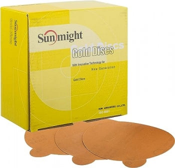 Gold - 5" No Hole PSA Disc, 100/box