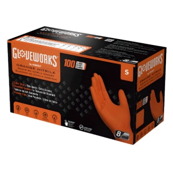 Gloveworks RDT Orange Nitrile PF Industrial Gloves