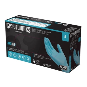 Gloveworks Blue Nitrile PF Industrial Gloves