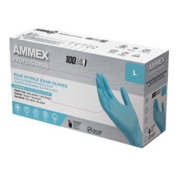 AMMEX Professional Blue Nitrile PF Exam Gloves