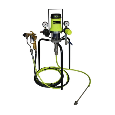 Sames Kremlin pump on a stand with a Xcite Spray Gun