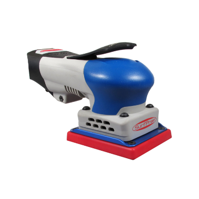 A handheld Surfprep electric orbital sander