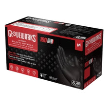 Gloveworks RDT Black Nitrile PF Industrial Gloves