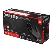 Gloveworks Black Nitrile PF Industrial Gloves
