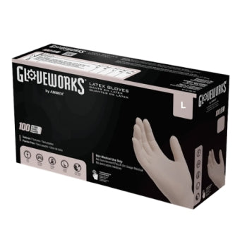 Gloveworks Ivory Latex PF Industrial Gloves