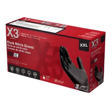 X3 Black Nitrile PF Industrial Gloves