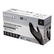 AMMEX Professional Black Nitrile PF Exam Gloves