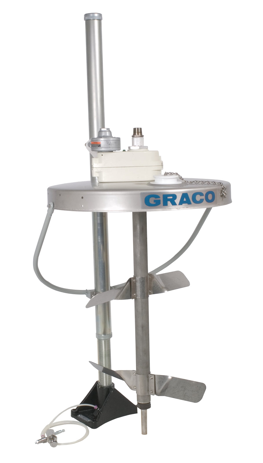 Graco Heavy-Duty Back-Geared Radial Piston Drum Agitator with Elevator, Drum Cover &  Siphon Kit